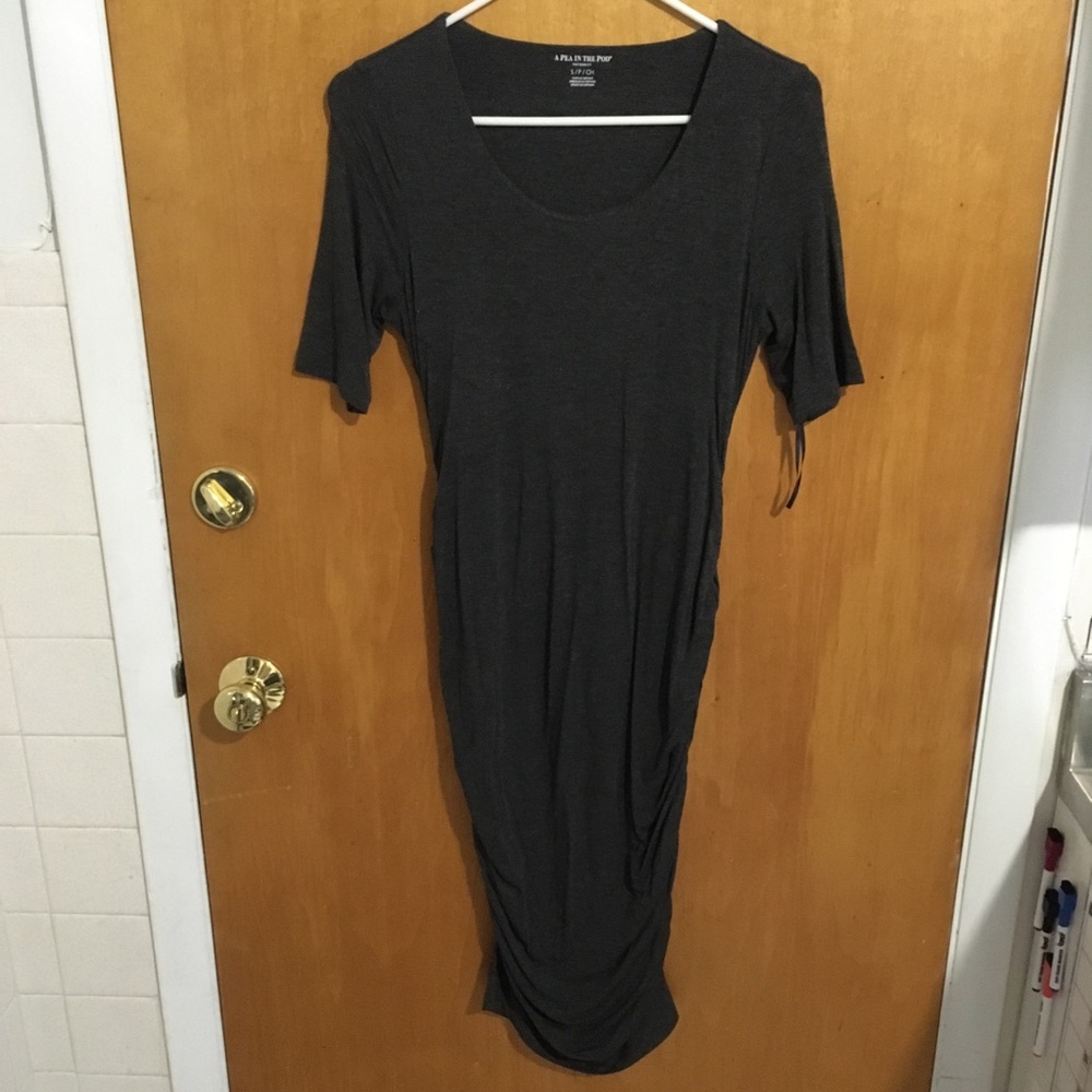 A Pea in the Pod form fitting maternity dress.